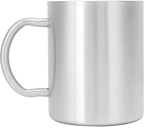 Taza de Cerveza de café con Aislamiento de Doble Capa de Acero Inoxidable con Asa, Aislamiento Térmico, Diseño Ergonómico, Resistente a la (Vaso 304 de doble capa: grande sin