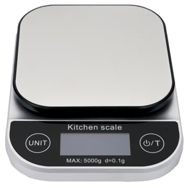 HDWR wagPRO-K5B Küchenwaage 5 kg, digitale Lebensmittelwaage, LCD | Beleuchtetes LCD-Display, Tara, batteriebetrieben, Multifunktionswaage für Zuhause