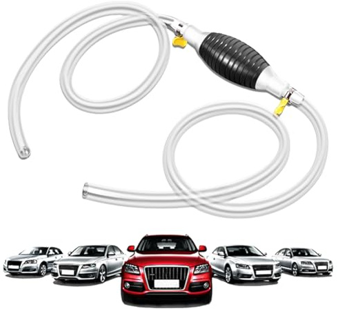 Pompe Manuelle, Pompe Transfert Liquide L'eau, 3/2/1.5/1M Pompe de Siphon à Main, Pompe Manuelle Carburant, Pompe Essence de Transfert de Portable Manuel, pour Carburant Essence Diesel L'eau (1M)