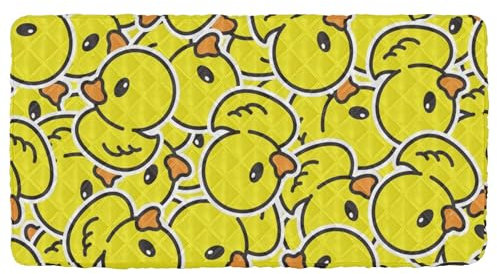 Tier, Ente, niedliche Gummi, gelbe Ente, Kleinkind, tragbares Bettlaken, waschbar, Babybettwäsche, Babybettwäsche, Schlafbett 127 cm x 60 cm
