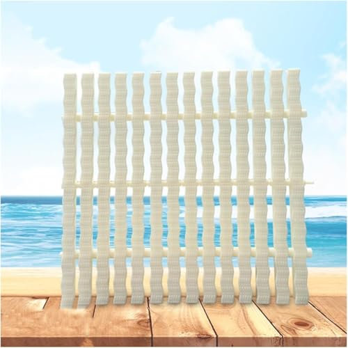 JvFbjLF Rejilla de Drenaje de Piscina de ABS Ondulada, Cubierta de canalón de Rejilla, Rejilla de Canal de Drenaje de plástico, Drenaje de Piso de Ducha de Cocina(40x100cm)