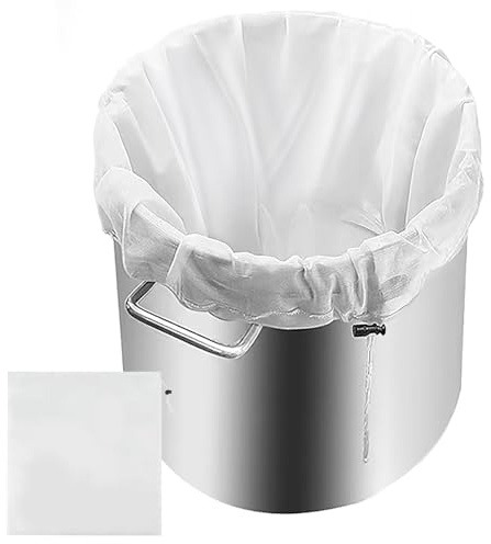 Brew Bags Reusable, Straining Bag with Fine Mesh and Drawstring Closure, Filter Bags for Home Brewing and Food Straining, Nylon Straining Bag, Making Press Drawstring Straining Brew in a Bag