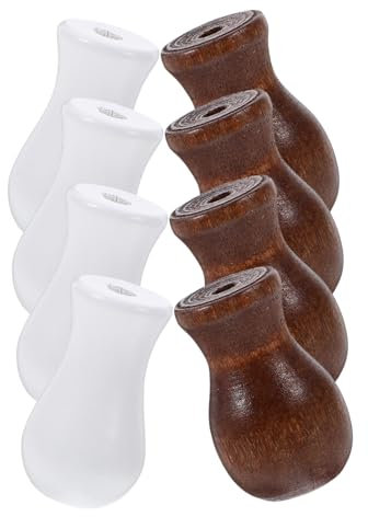 Uonlytech 8pcs Wooden Bead Drop Pull Cord Knobs for Blinds Blind Cord Pulls Decorative Window Treatment Tassels Easy Install Home Decor Accessory