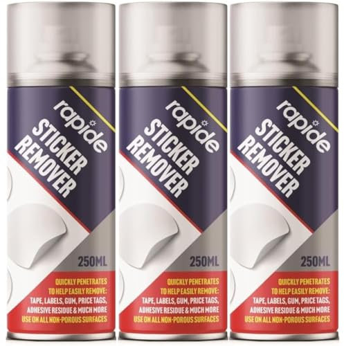 ARUUJ - Sticker Remover Spray 250ML - Cleans Residue Adhesive Surface Marks - Remove Sticky Labels, Chewing Gum - Effective Label Cleaner Sprays - Tar Cleaner Adhesive Spray - Long Lasting, 250ML (3)