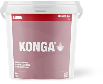 Konga Hochleistungs-Schleifmittel Handwashpaste – Industriereiniger mit Mineralpeeling – Entfernt Fett, Öl, Teer und mehr – Sanft zur Haut, Ideal für Garagen, Werkstätten & Fabriken (5 Liter)
