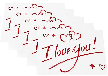 Generisch 5st Ballonaufkleber Dekorative Abziehbilder Rosa Ballongirlande Hochzeitsgeschenke Valentinstag Ballon Brief Aufkleber Hochzeitsdekoration Geführte Luftballons Party Plastik Rot