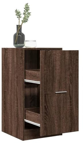 Gecheer Apothekerschrank, Mehrzweckkommode mit Schubkasten, 40x41x77,5 cm, Holzwerkstoff, für Küche, Bad, Wohnzimmer oder Büro