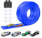 Autorennbahn 5M Inklusive 4 Autos: KETIEE Flexible Rennstrecke Auto Rennbahn Spielzeug Autobahn Kinder Rollt Auf Tragbare Dual Rennstrecke Rampen für 1/64th Autos für Alter 3+, Blau