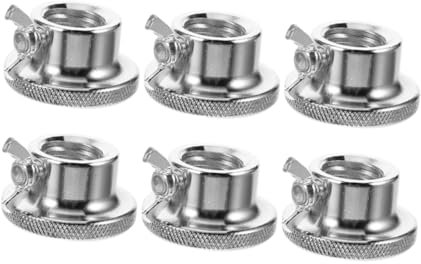 Kisangel 6pcs Slip Nut for Barbell Locking Dumbbell Slip Nut Barbell Self-locking for Workout
