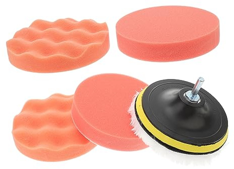Luxshiny 7pcs Polished Sponge Pads for Car Detailing Polishing Cushions for Automotive Use Versatile Waxing Machine Accessory for Polishing Jade