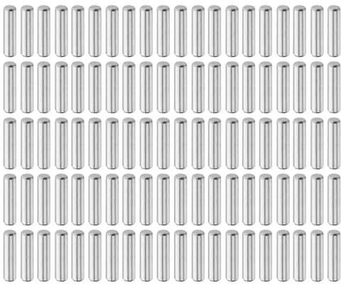 QUARKZMAN Zylinderstifte Rostfrei, 3mm x 12mm Dübelstifte 100 Stück | Spannstift, 304 Edelstahl Metallstifte, Silberton Passstift Bolzen Metall für DIY, Möbel, Bastelprojekte