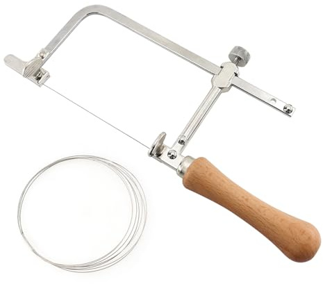YITISAGE Coping Saw Steel Frame and Diameter 0.5mm Diamond Wire For Woodworking,Metal,Plastic, Wood Board Cutting Coping Saw Kit