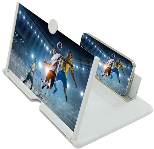 PEARL Handy Microskop: 12 Bildschirm-Lupe (30,5 cm) zum Vergrößern des Handy-Displays, weiß (Bildschirm-Lupe für Senioren, Projektoren, PC)