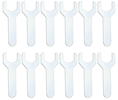 sourcing map 12pcs Super Thin Open End Wrench 22mm Metric 73mm Long 2mm Thickness Lightweight U-Shaped Spanner Single End Wrenches for Automotive Repair Furniture Assembly