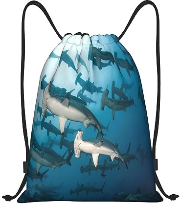 Requin-Marteau Unisexe Sacs De Sport Étanche Sacs De Gym Pliable Gym Sack Pour Gymnastique Natation Vacances Piscine