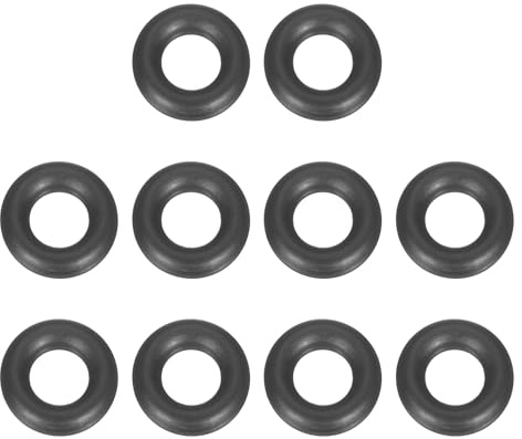 QUARKZMAN 10Pcs AS-108 Anillos 1/4 DI 19/32 DE 3/32 70 Durómetro Negro | Tóricos EPDM, Ancho, Juntas DE Goma, Para Sellado DE Tuberías Conexiones DE Agua Lavabos
