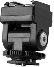 Luocute Blitzschuh-Riser-Adapter, um 180 Grad Drehbar mit PC-Synchronisationsanschluss für Studioblitz, Reduziert Linsenschatten für Makro-Porträt-Produktfotografie, Kompatibel mit