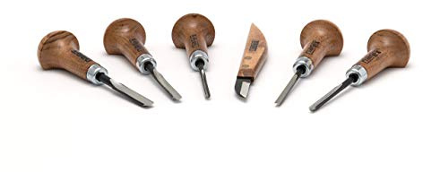 Narex Lot de 6 burins à graver pour bois