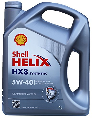 SHELL Motoröl 5W-40 Helix Synthetiköl Motor Öl ACEA A3/B3 ACEA A3/B4 API SN API CF HX8 4L Kompatibel mit VW Golf VII Schrägheck 5G1, BQ1, BE1, BE2 Golf IV Schrägheck 1J1 GOLF VI 5K1 POLO 9N