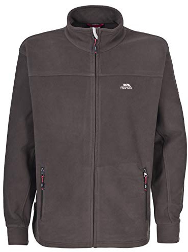 Trespass Mens Sueded Fleece Jacket Bernal - Full Zip Fleece Jacket, Outerwear Airtrap Fabric Weight 300GSM, Fleece Jumper with 2 Zip Pockets, Drawcord at Hem