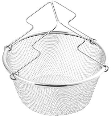 Cesta para freidora con cesta para freír redonda, cesta para freír para la cocina en casa, utensilios de freír