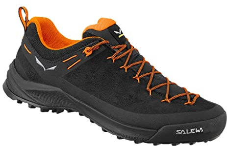 Salewa Ms Wildfire Leather, Basket Femme, Multicolore Black Fluo Orange, 42 EU