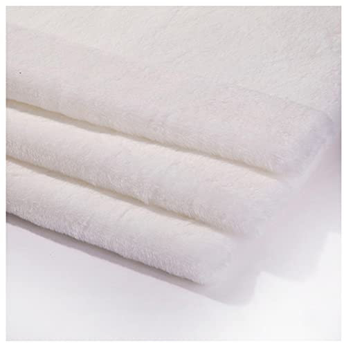 Hjb Tela de Piel Sintética 160x50cm Tela de Piel Artificial Suave Peluda de Pelo Corto para Cojín Sofá Funda de Almohada Costura Manualidades Ropa Juguete Manta Disfraz(Color:Blanco)