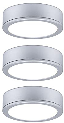 Paulmann 93092 kit éclairage de meubles LED Leaf rond incl. 3x3,5 watts éclairage de placard Chrome mat plastique 2700 K