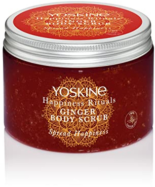Yoskine Happiness Rituals Ingwer Körperpeeling Revitalisierende Hautpflege mit natürlichen Inhaltsstoffen