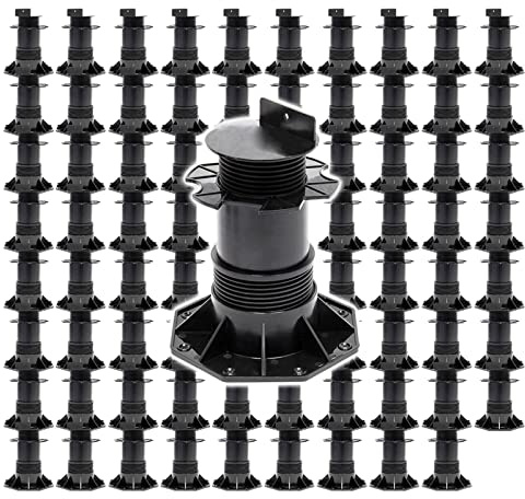 XPOtool Set 80x Stelzlager für Terrassen, 2700kg, 137-215mm, höhenverstellbare Stellfüße für Terrassendielen, Platten und Planken