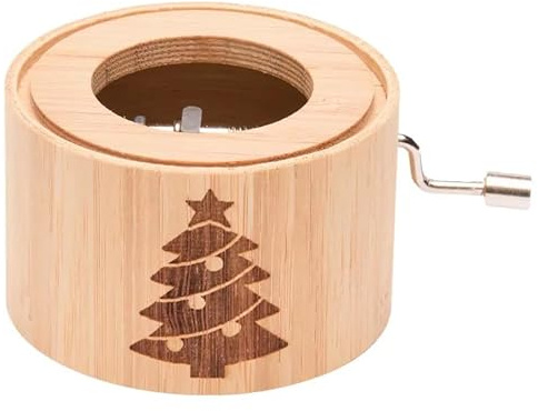 Spieluhr aus Bambus mit dem Weihnachtslied O Tannenbaum - music box von Kurbelwerk green-line, Classic-Edition, Motiv Tannenbaum