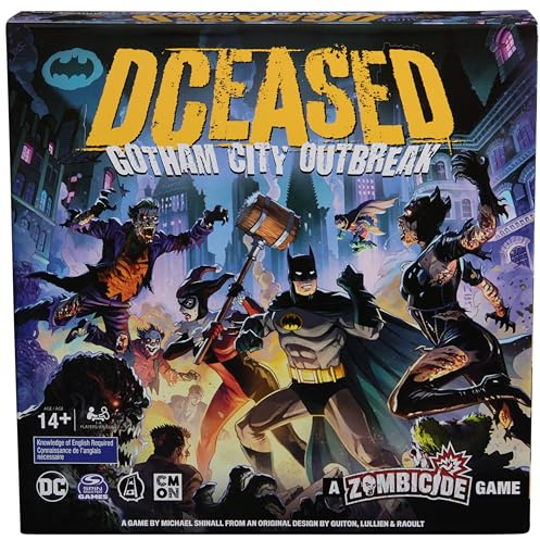 Spin Master Games, DCeased: Gotham City Outbreak, Part of the Zombicide Collection, Collectible DC Comics Miniatures, Strategy Board Game, for Adults & Teens, 1-4 Players, for Ages 14 & Up
