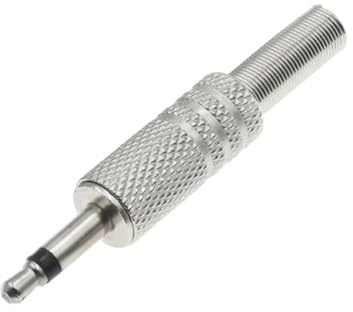 YSJJZRL 2er-Pack 3,5 mm 2/3/4-poliger TS-Mini-Stereo-Klinkenstecker aus Metall (3,5 mm 2-poliger Stecker – Silber)