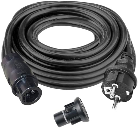 Betteri BC01 AC Kabel 10M, Balkonkraftwerk Anschlusskabel Betteri BC01 Buchse zu Schuko Stecker mit Endkappe zum Anschluss von Mikrowechselrichtern Envertech, TSUN, NEP, Hoymiles (HM), Alter Stil DEYE