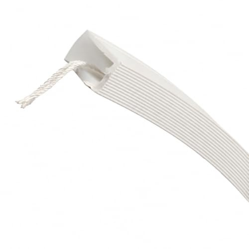 JANDEI – 5 Meter Flexibles Silikonprofil für LED-Streifen mit Leiterplatten bis 10 mm Breite. Seitlicher Lichtaustritt, Rechteckiges Format 12 mm x 20 mm. Für den Außenbereich Geeignet (5 m Profil)