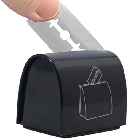 Rasierklingen Box, Entsorgungsbox für Rasierklingen, Aufbewahrungsbehälter für Rasierhobel, Entsorgungsbox für benutzte Rasierklingen, Perfekte Aufbewahrung für Rasierhobel und Rasiermesserklingen