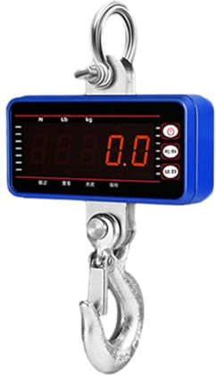 Bilancia digitale per gru Bilancia digitale sospesa con gancio for gru, bilancia da 1500 kg, con telecomando, display a luce rossa a LED, bilancia da tavolo per fattoria, cervi, bestiame, fabbrica(Bla