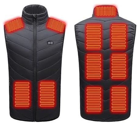 Felenny Heated Vest for Men Women 3 Heating Levels Unisex Usb Charging Electric Gilet 11 Heating Zones Unisex Electric Heated Jacket