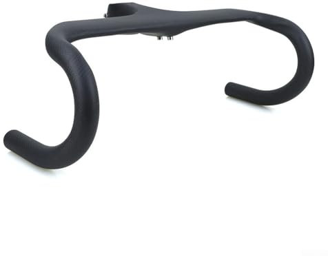 Zoegneer Lenker, Karbonfaser, gebogener Lenker für Rennräder, 28,6 mm, Gabeldurchmesser (360 x 100 mm, hell)
