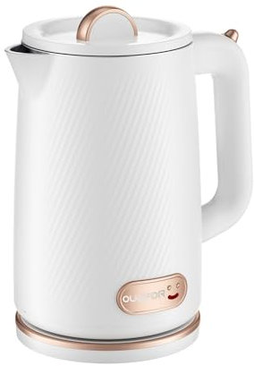 OUEFOR 1800W Electric Kettles - Fast Boiling Hot Water Kettle Electric 1.8L BPA-Free Water Boiler Electric Tea Kettle Teapot, Auto Shut Off, Stainless Steel Teapot for Coffee