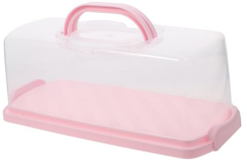 BELLIFFY Rectangular Toast Box Portable Bread Storage Container with Transparent Lid for Loaf and Rolls Reusable Plastic Easy to Clean 13.8X6.3X5.3 Inch