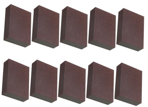 SECFOU 10pcs Scourer Sponge Kitchen Emery Sponges for Rust Removal Heavy Duty Scrubbing for Dishes Home and Kitchen Cleaning
