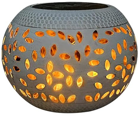 Solar Table Light for Outdoor Garden, Waterproof Solar Powered LED Lights Table Decorations, Solar Garden Ornaments, Vintage Patio Outdoor Hollow Solar Lamp, Metal Classic Solar Light for Desktop