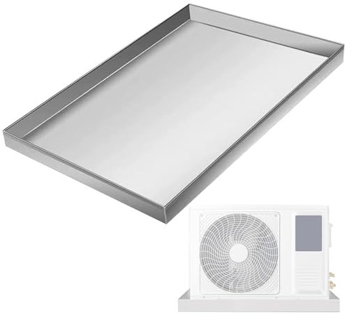 YLLSMGS Auffangwanne Dampfkorb aus Edelstahl aus Metall Universell Einsetzbar für Klimaanlagen Innen Außengeräte Waschmaschinen Kühlschränke(80x30cm/31x12in)