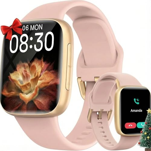 ENOMIR Smartwatch Damen mit Rauschunterdrückung Telefonfunktion, Herzfrequenzmonitor,Schlafanalyse,Zyklus-Tracker für Frauen, Sportuhr Damen 110+ Sportmodi, 1.85 AMOLED, iOS/Android, 10 Tage Akku