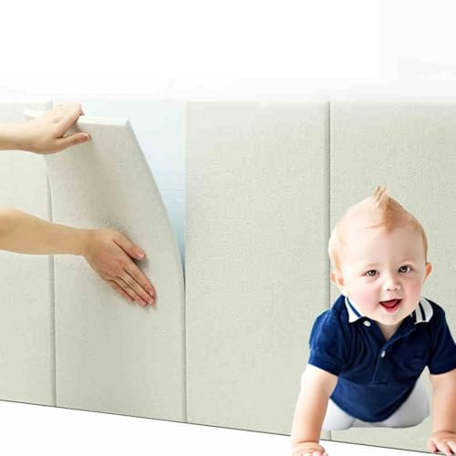 HSIRYAOHD 3D-Wandpaneele Anti-Kollisions-Wandpolsterung für Kinder, gepolsterte Wandpolsterung, 30 cm x 60 cm, selbstklebende weiche Tasche, Wandkissen, Schutz für Schlafzimmer, Kinderzimmer, Tanzclub