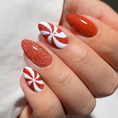 JMEOWIO Nagelfolie UV Härtend Weihnachten Katzenauge UV Gel Nail Strips Nagelsticker Nagelaufkleber Nail Art Dekoration Nageldesign Zubehör