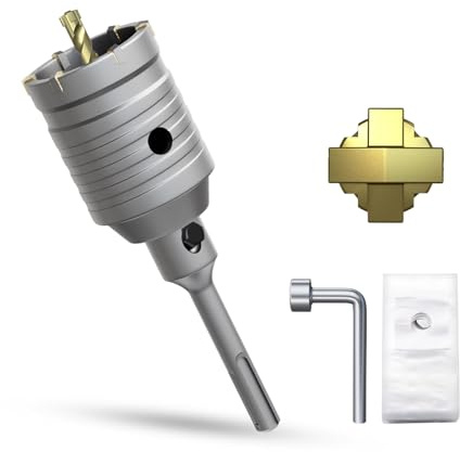METOTY 50mm Concrete hole saw drill bit,with SDS Plus adapter 110mm drill bit socket，for masonry, brick, concrete, cement, stone