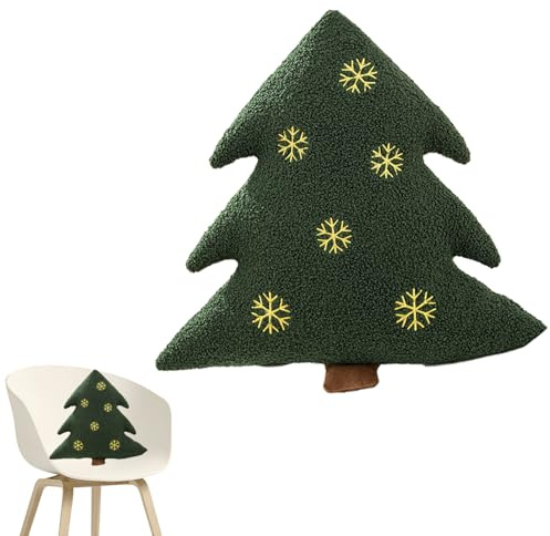 Weihnachts-Plüschtiere für Kinder,Form eines Weihnachtsbaums Dekokissen | Weiches Plüsch-Weihnachtskissen, dekoratives und kuscheliges Spielzeug für Büro, Wohnzimmer, Haus und Auto