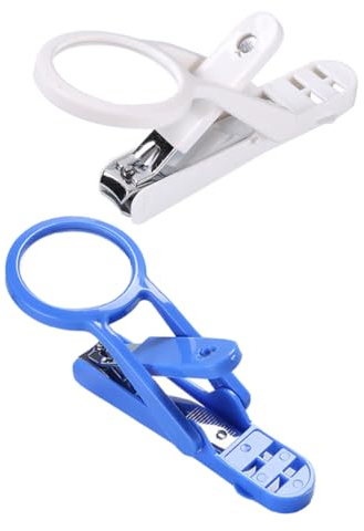 UPKOCH Nail Clippers Pets 2pcs Portable with Magnifying Glass for Hamsters and Hedgehogs Comfortable Grip